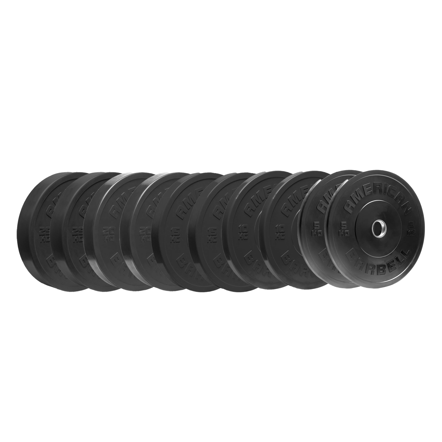 American Barbell 150 Black Sport Bumper Plate Pakke