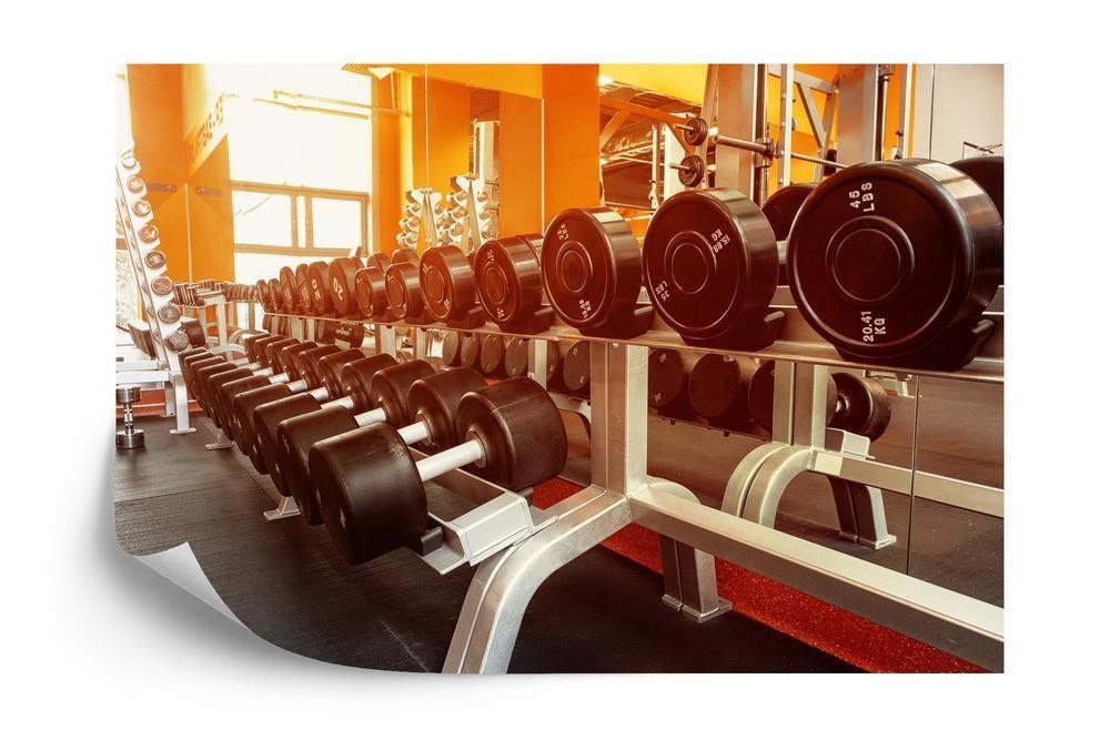 Fototapet Håndvægte Gymnastiksalen