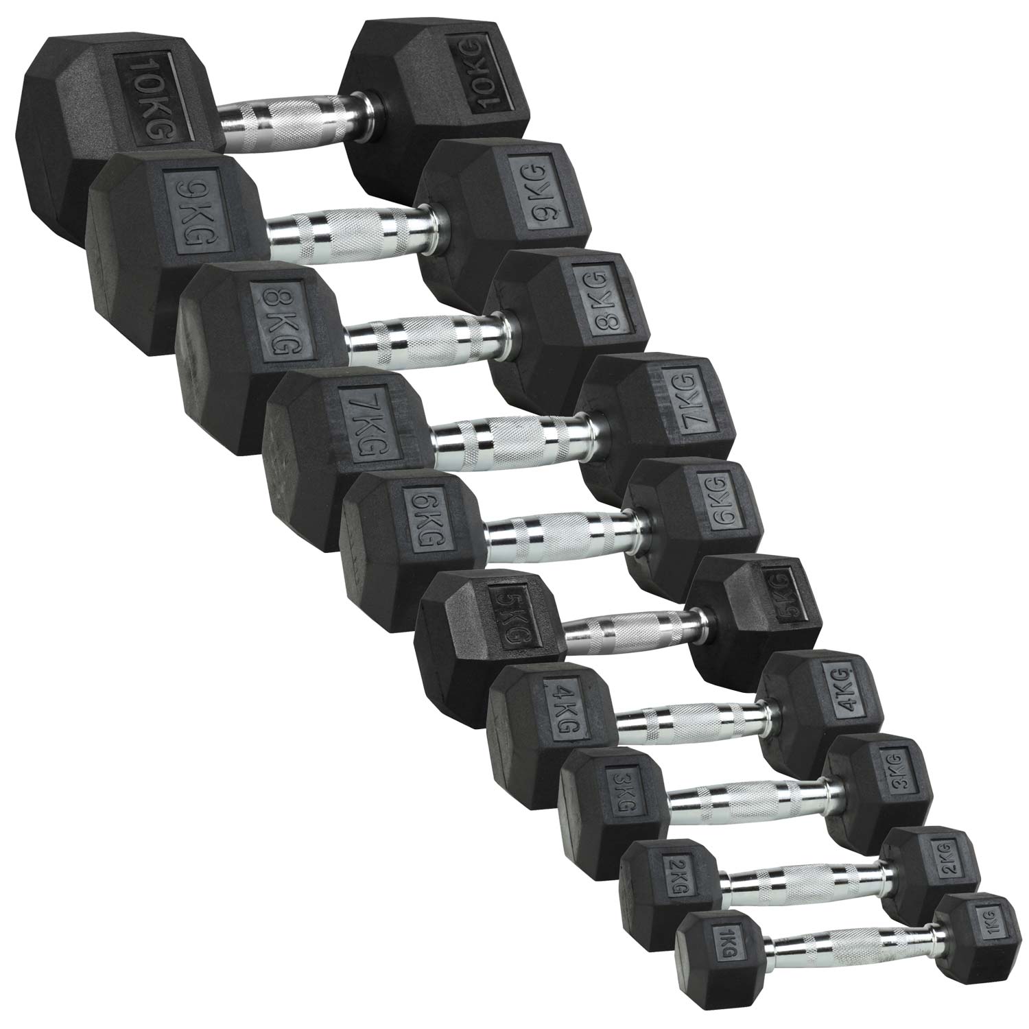 Odin Hex Håndvægtsæt 10kg 110kg