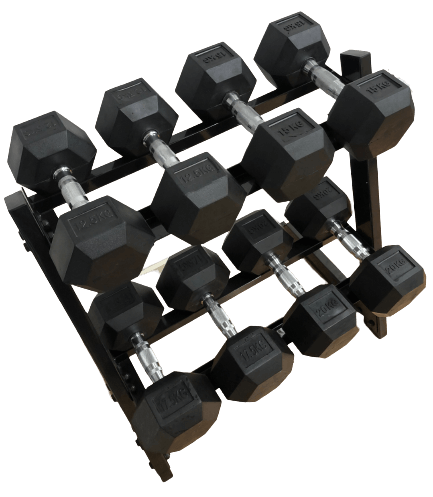 Odin 130kg Hex Set Pakketilbud Sæt Håndvægte  Rack