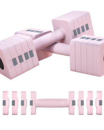Justerbart Håndvægtsæt Håndvægte Med Skridsikkert Greb Firkantet Stålhåndvægtsæt Pink