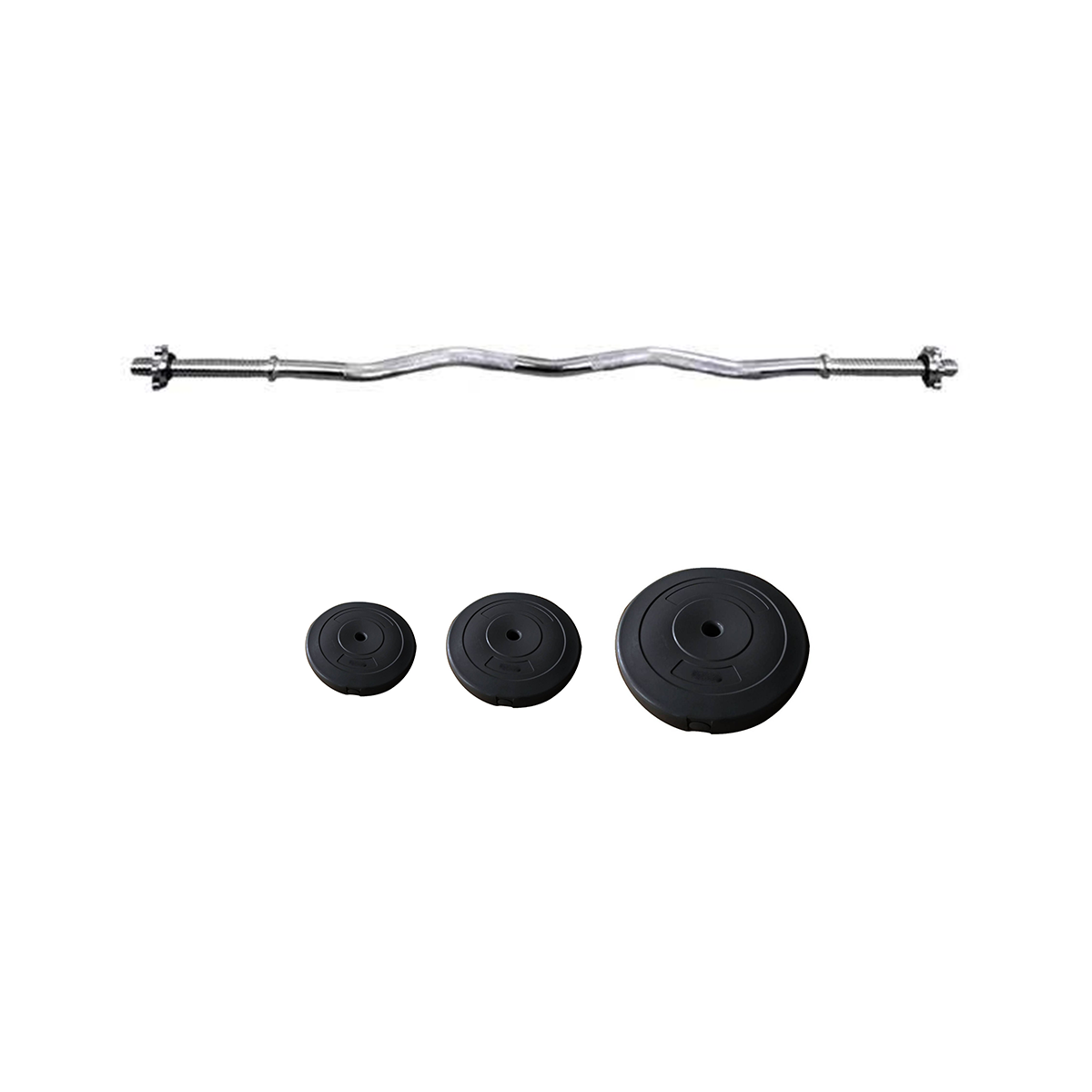 Odin Curl Vægtstang 120 30mm Inkl Vægtskiver 5kg