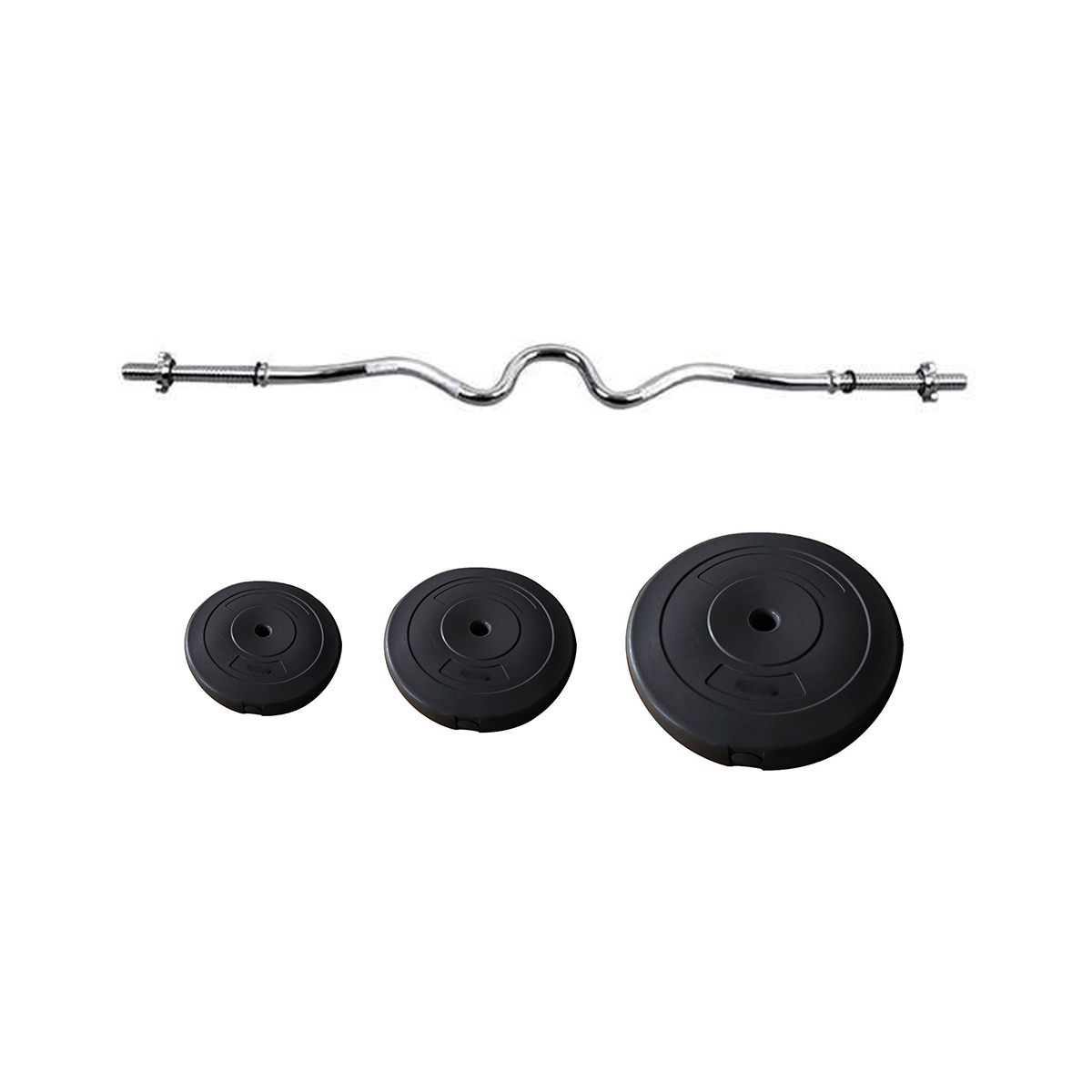 Odin Super Curl Vægtstang 120 30mm Inkl Vægtskiver 5kg